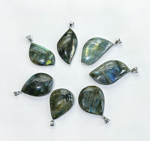 DZ19 Whosale Gemstone Rock DIY Jewelry For Girls Crystal Labradorite Necklace and Pendent