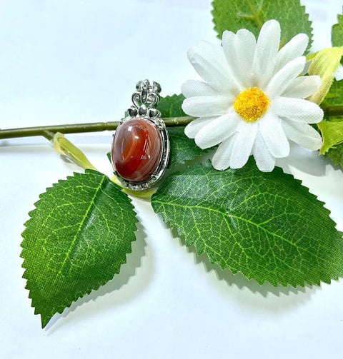 DZ23 Whosale Gemstone Rock DIY Jewelry For Girls Crystal Red Agate Necklace and Pendent
