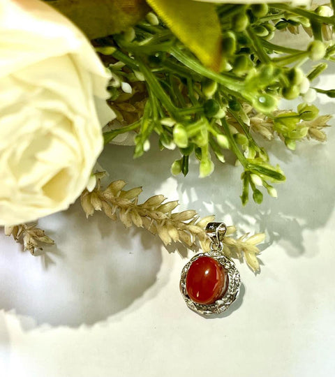 DZ24 Whosale Gemstone Rock DIY Jewelry For Girls Crystal Red Agate Necklace and Pendent